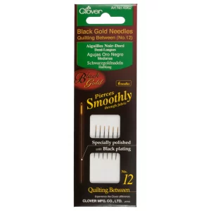 Hand Sewing Needles: Quilting--Betweens: Black Gold: No.12 (3)