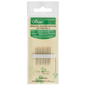 Hand Sewing Needles: Quilting--Betweens: Gold Eye: No.8 (12)