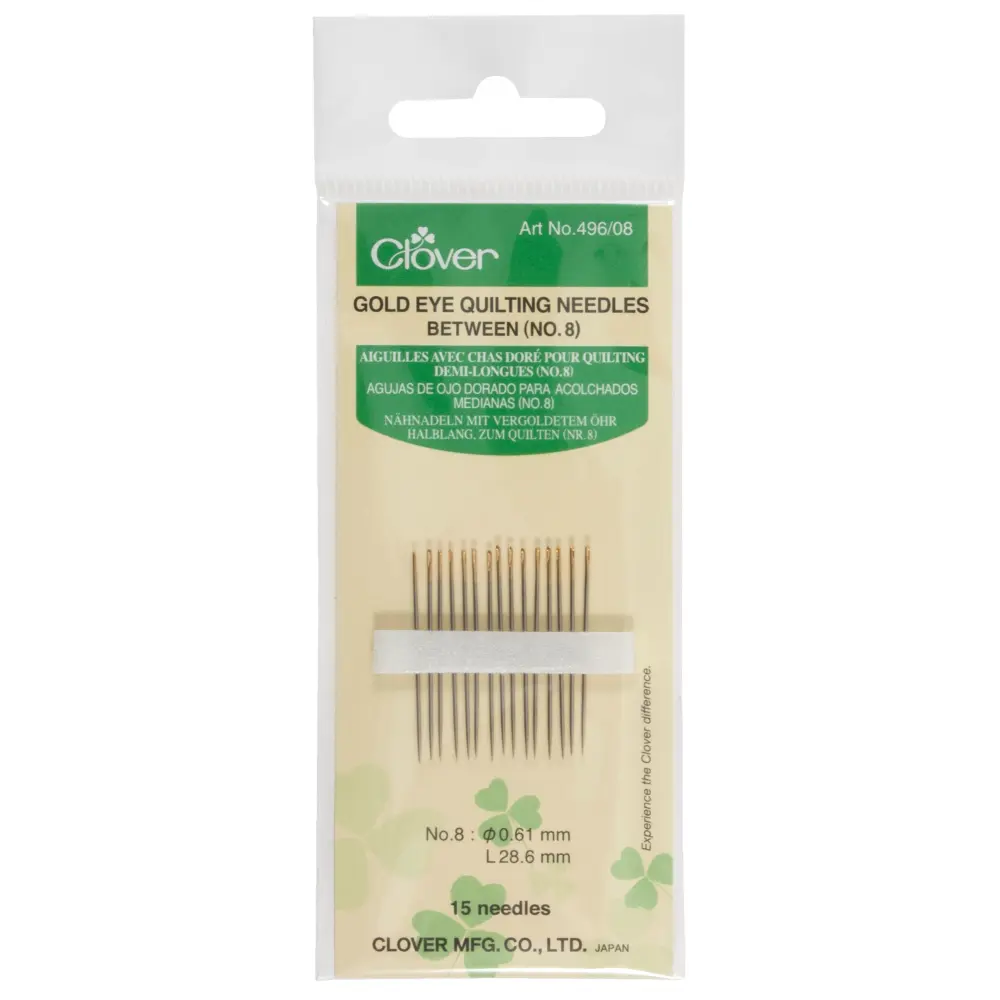 Hand Sewing Needles: Quilting--Betweens: Gold Eye: No.8 (12)