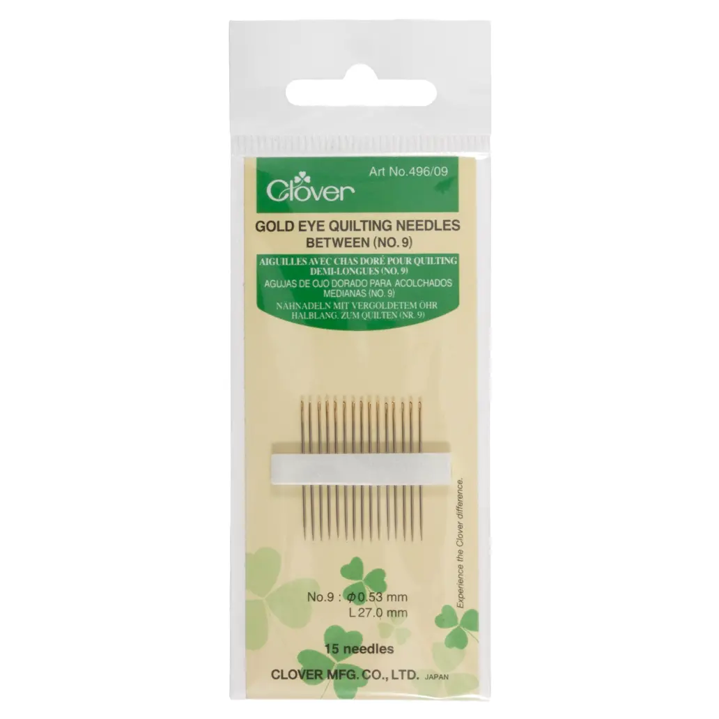Hand Sewing Needles: Quilting--Betweens: Gold Eye: No.9 (12)