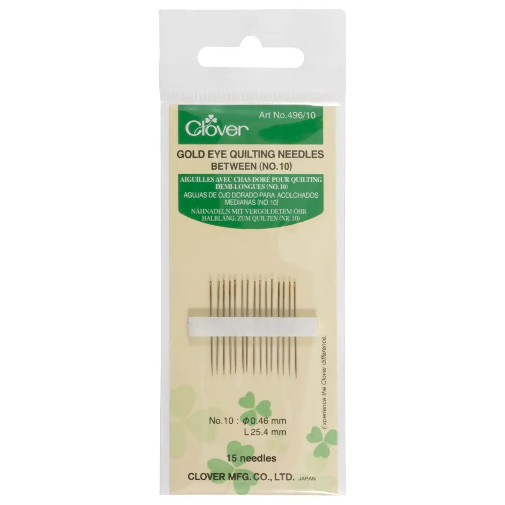 Hand Sewing Needles: Quilting--Betweens: Gold Eye: No.10 (12)