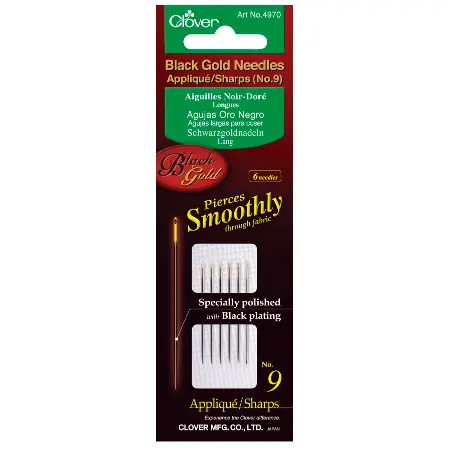 Hand Sewing Needles: Appliqu?--Sharps: Black Gold: No.9 (3)