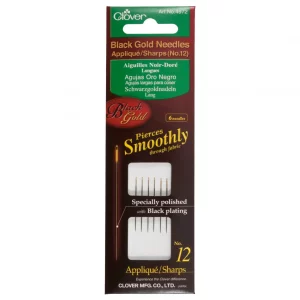 Hand Sewing Needles: Appliqu?--Sharps: Black Gold: No.12 (3)