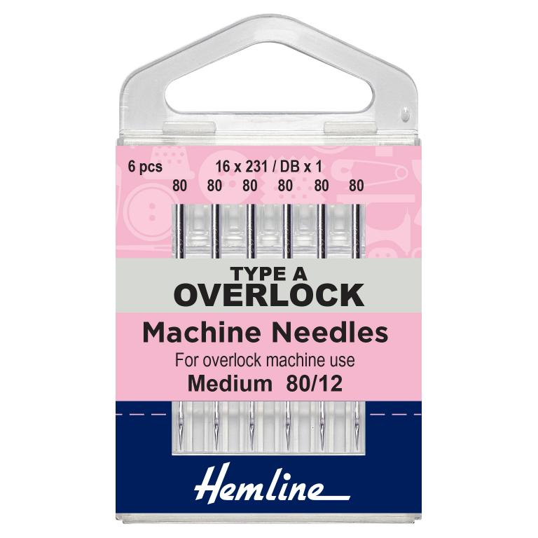 Overlock--Serger Machine Needles: Type B: 80/12: 4 Pieces