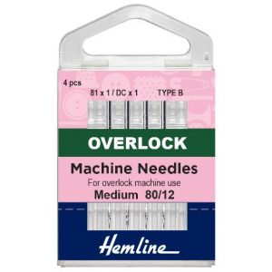 Overlock--Serger Machine Needles: Type E: 80/12: 4 Pieces