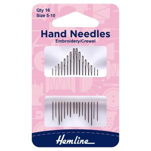 Hand Sewing Needles: Embroidery--Crewel: Size 5-10