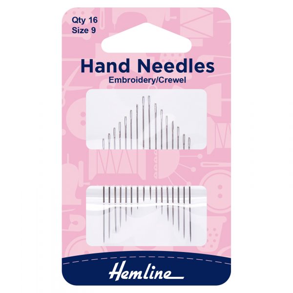 Hand Sewing Needles: Embroidery--Crewel: Size 9