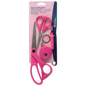 Cutting Set: Scissor & Tool Set: 4 Piece: Pink