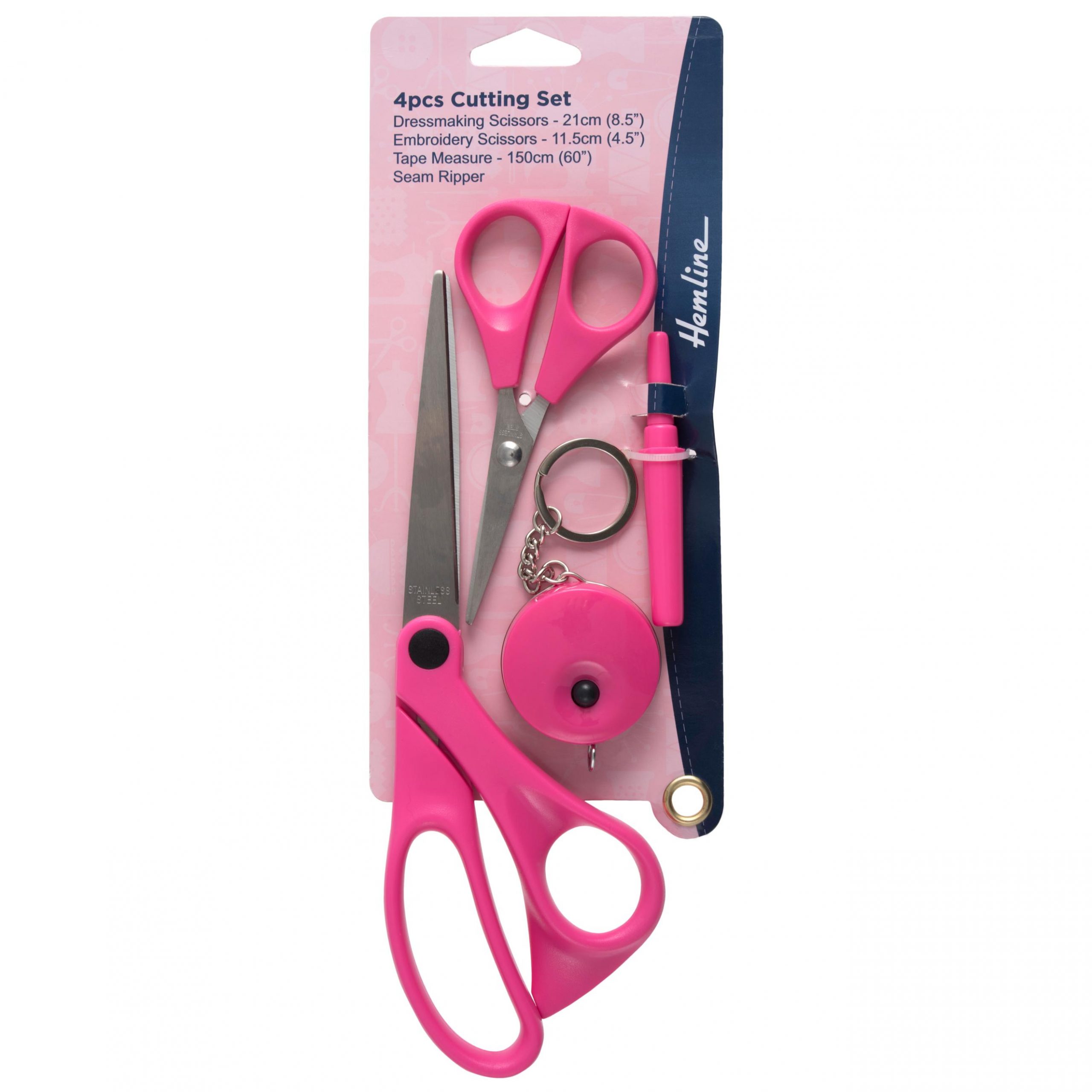 Cutting Set: Scissor & Tool Set: 4 Piece: Pink