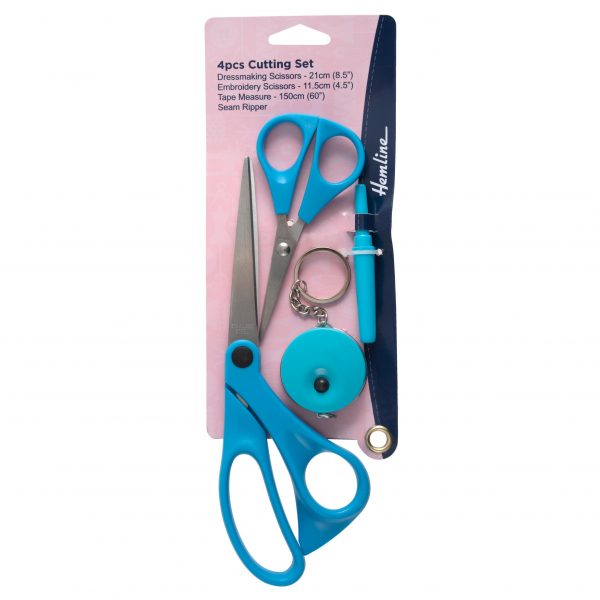 H373 1 scaled Cutting Set: Scissor & Tool Set: 4 Piece: Blue