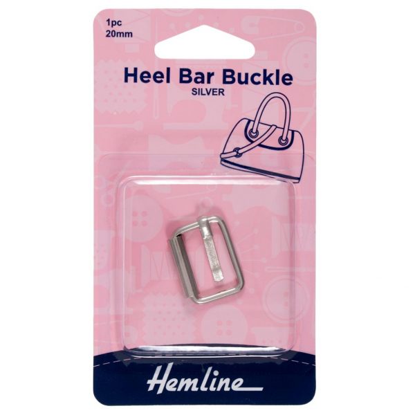 H4501 20 NK Heel Bar Buckle: 20mm: Nickel