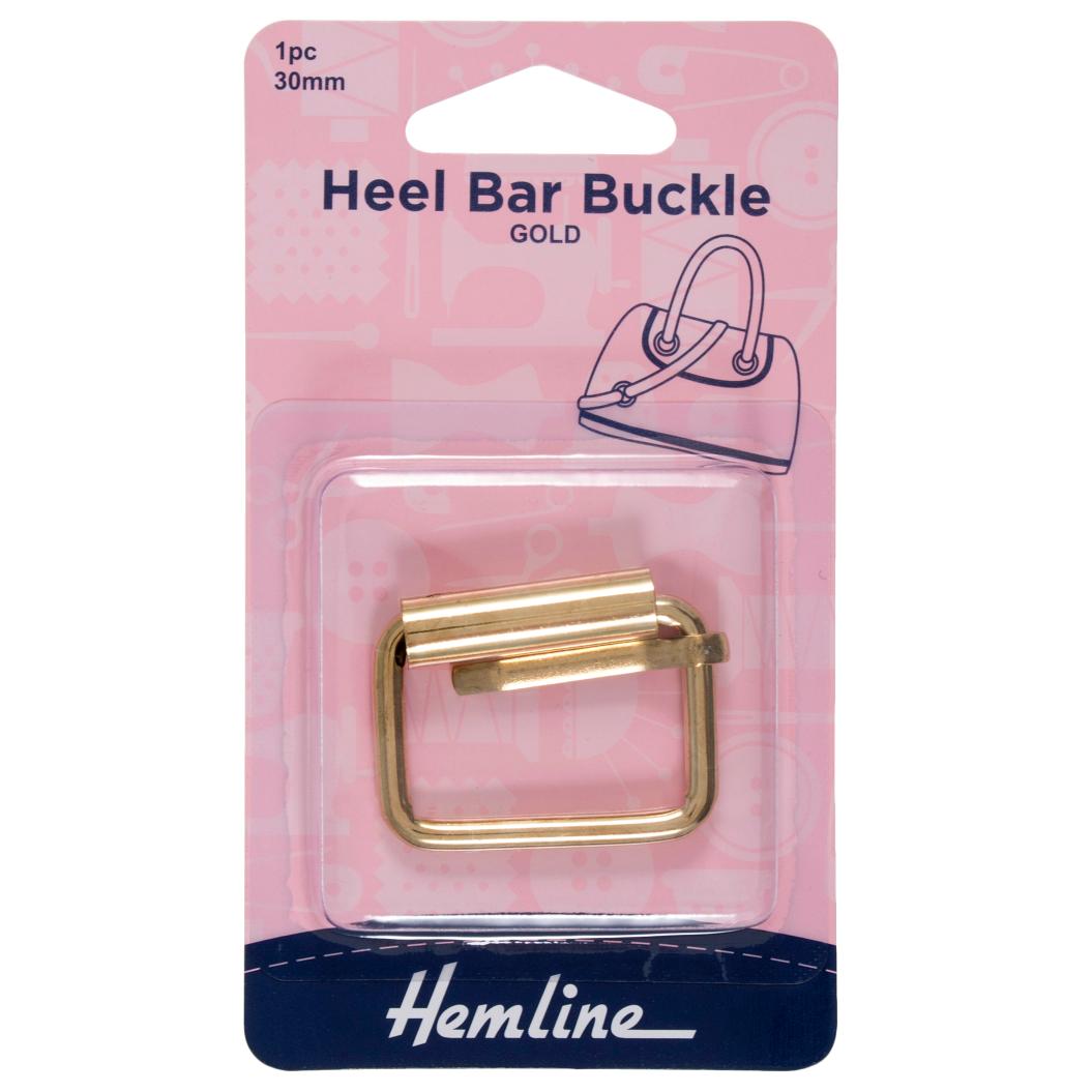 Heel Bar Buckle: 30mm: Gold