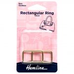 Rectangular Ring: 30mm: Gold: 2 Pieces