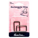 H4503 30 NB Rectangular Ring: 30mm: Nickel Black: 2 Pieces