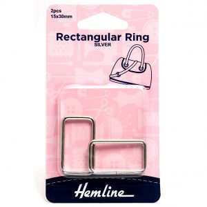 Rectangular Ring: 30mm: Nickel: 2 Pieces