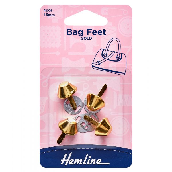 Base Nails: 15mm: Gold: 4 Pieces