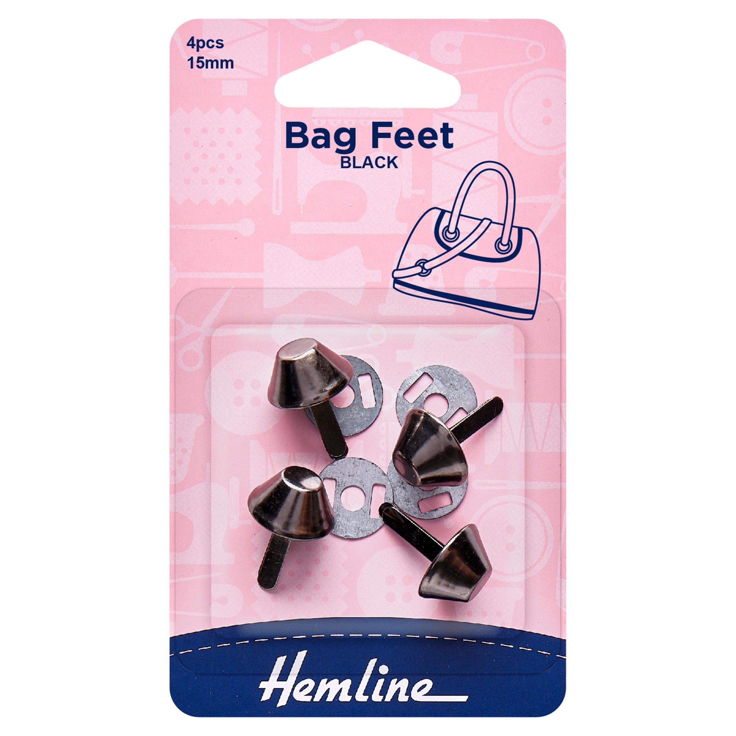 Base Nails: 15mm: Nickel Black: 4 Pieces