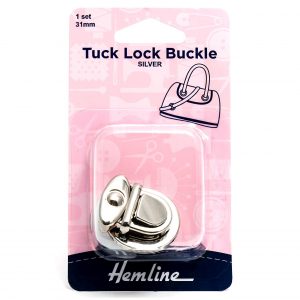 Tuck Lock Buckle: 31mm: Nickel