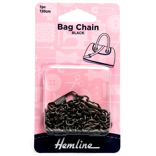 Bag Chain: 120cm: Nickel Black