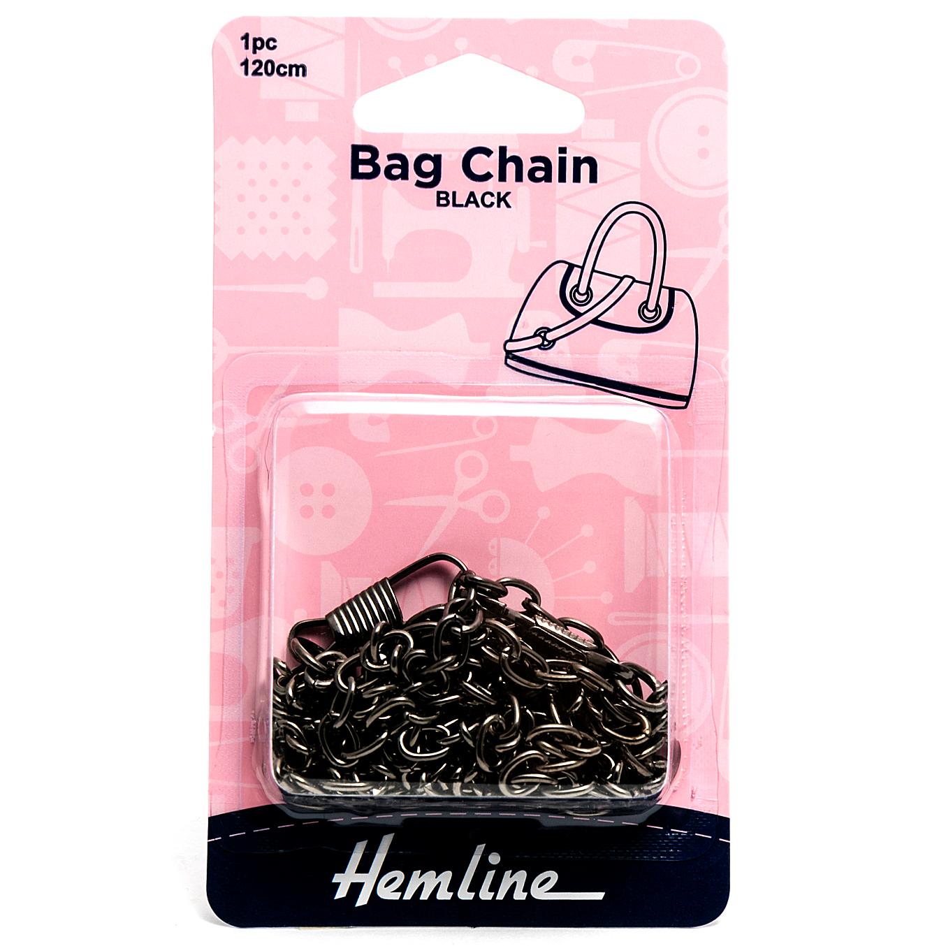 Bag Chain: 120cm: Nickel Black
