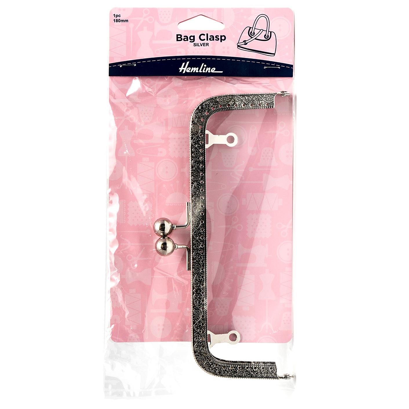 Bag Clasp: 180mm: Nickel
