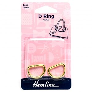 D Ring: 20mm: Gold: 2 Pieces