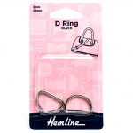 D Ring: 20mm: Nickel: 2 Pieces