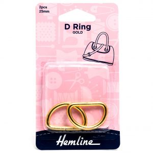 D Ring: 25mm: Gold: 2 Pieces