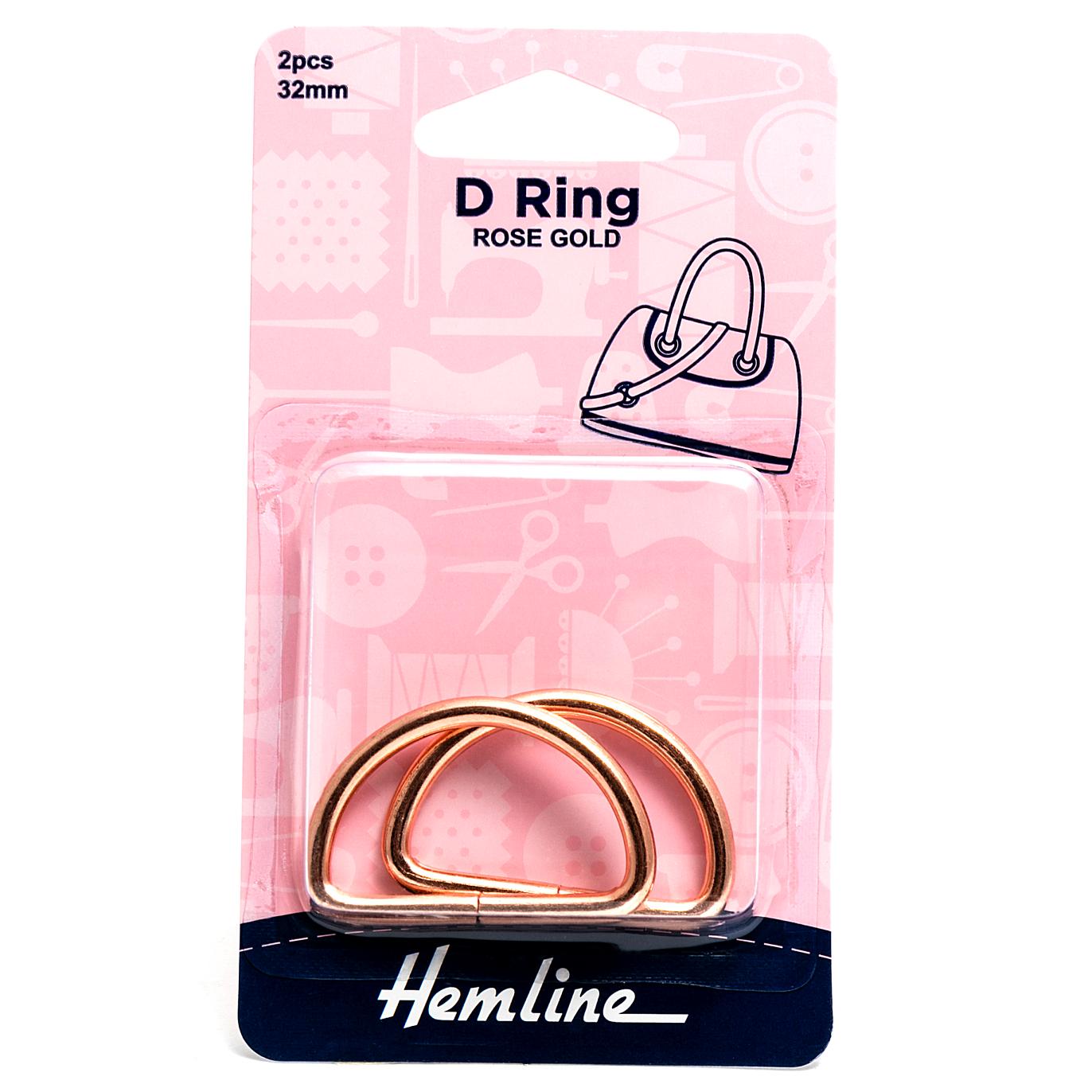 D Ring: 32mm: Rose Gold: 2 Pieces