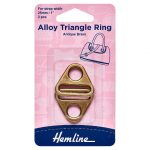 Alloy Triangle Rings: 25mm: Brass: 2 Pieces