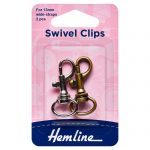 Swivel Clip: Bronze & Metal: 13mm: 2 Pieces