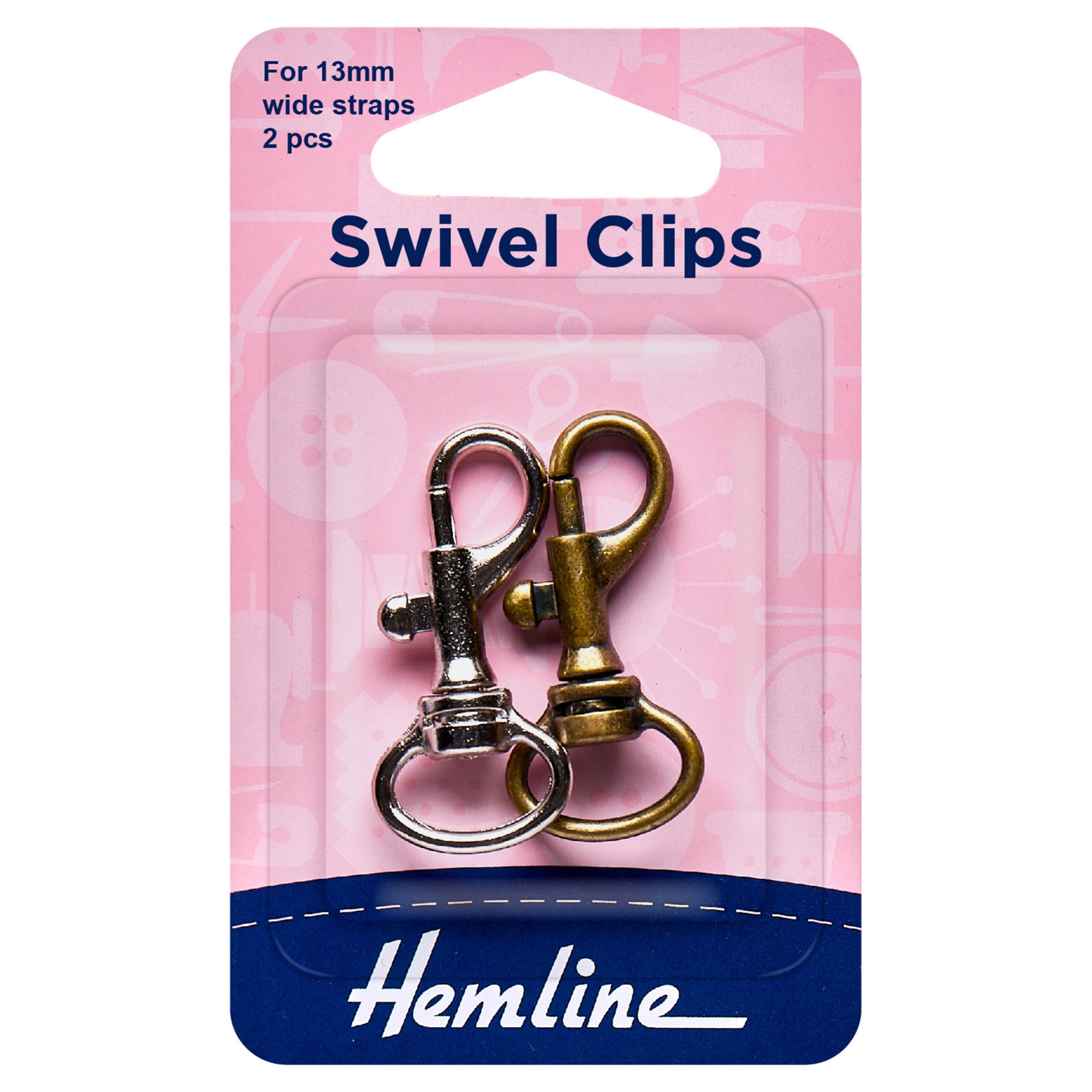 Swivel Clip: Bronze & Metal: 13mm: 2 Pieces