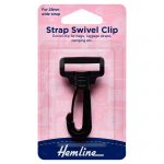 Swivel Clip: Black: 25mm: 1 Piece