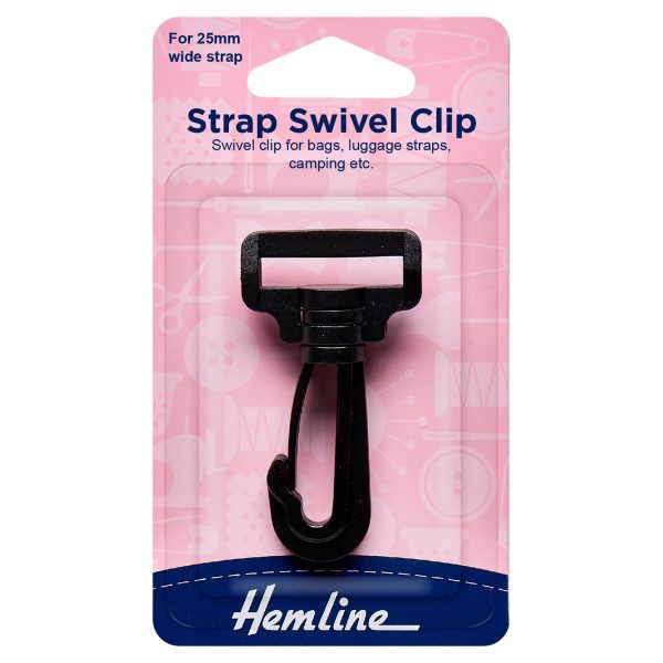 Swivel Clip: Black: 25mm: 1 Piece