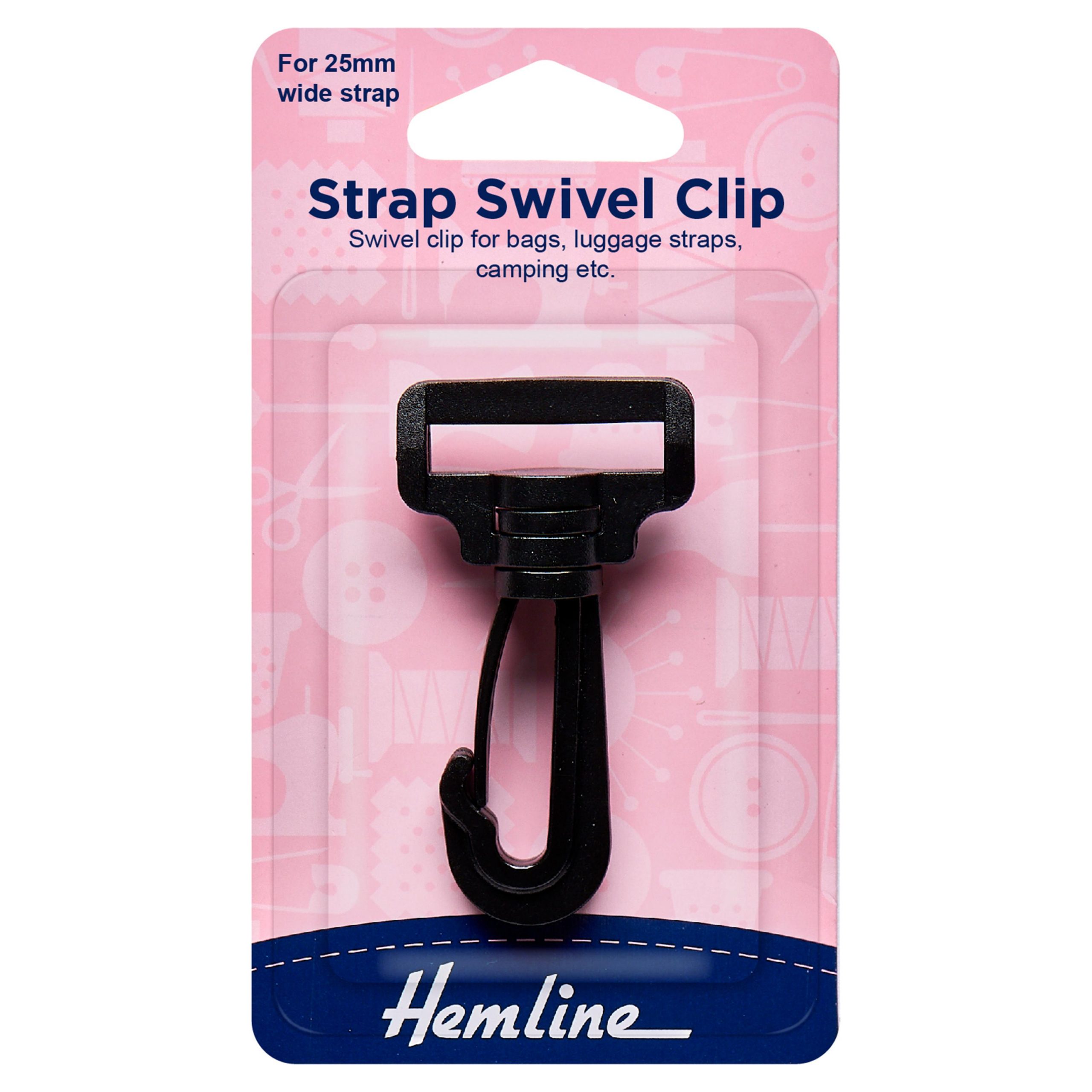 Swivel Clip: Black: 25mm: 1 Piece