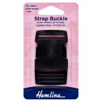 Strap Buckle: 32mm: Black: 1 Piece