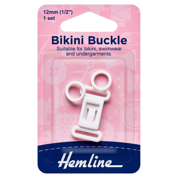 Bikini Buckle Set: 12mm: White
