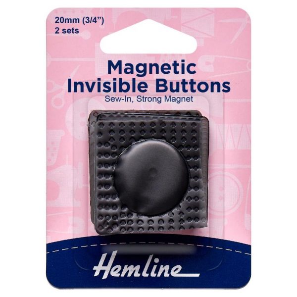 H4604 BK Magnetic Invisible Buttons: 2 Pieces: Black