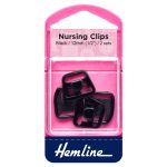 Nursing Clip: 12mm: 2 Sets: Black