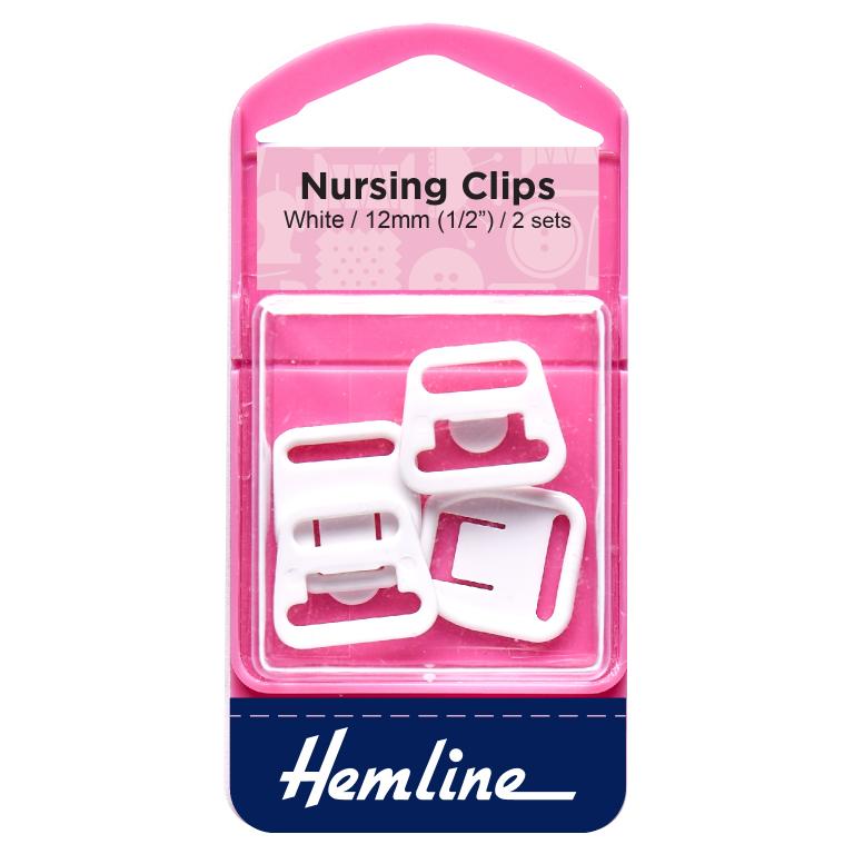 Nursing Clip: 12mm: 2 Sets: White