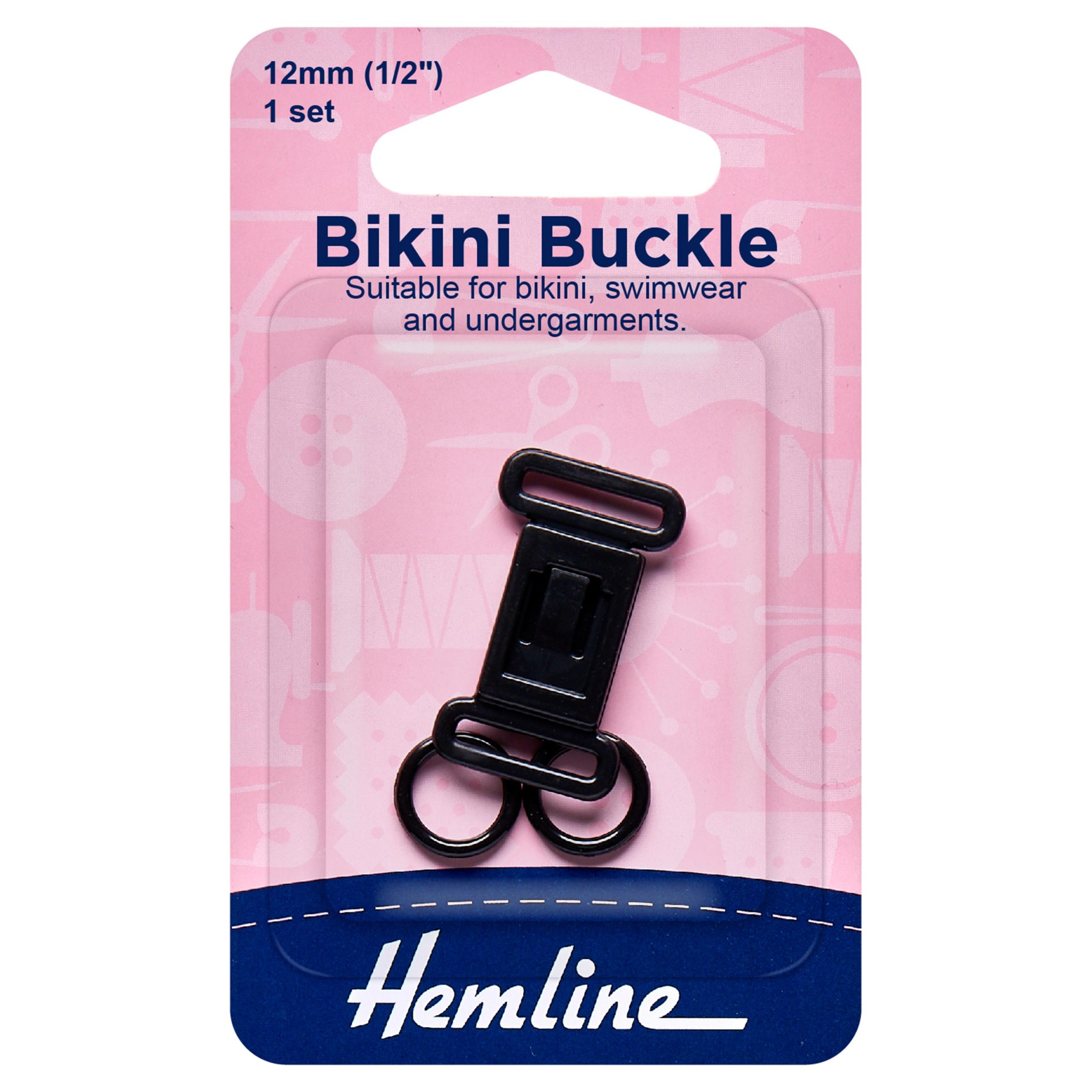 Bikini Buckle Set: 12mm: Black