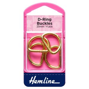 D Rings: 20mm: Gold: 4 Pieces