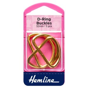D Rings: 32mm: Gold: 3 Pieces