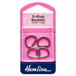 D Rings: 12mm: Nickel: 4 Pieces