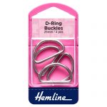 D Rings: 25mm: Nickel: 4 Pieces