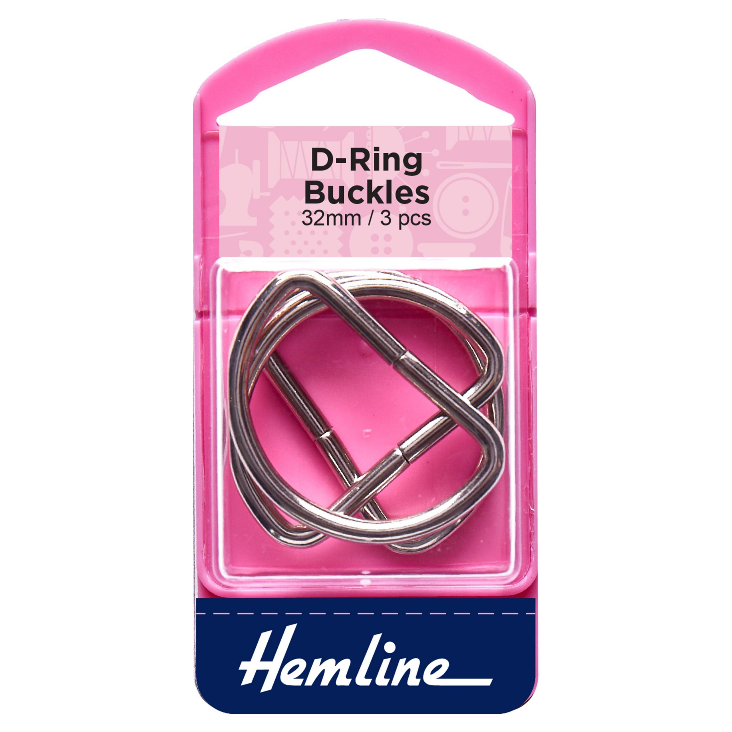 D Rings: 32mm: Nickel: 3 Pieces