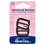 Waistcoat Buckles: 20mm: Gunmetal: 2 Pieces