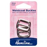 Waistcoat Buckles: 20mm: Nickel: 2 Pieces