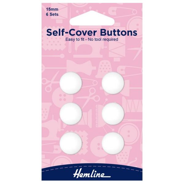 Buttons: Self-Cover: Nylon: 15mm