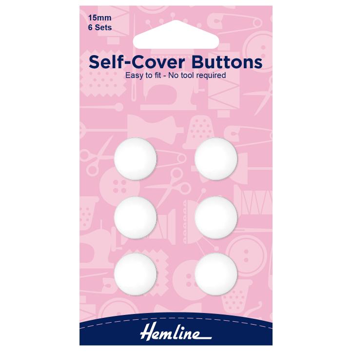 Buttons: Self-Cover: Nylon: 15mm